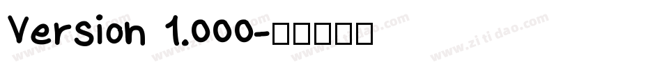Version 1.000字体转换